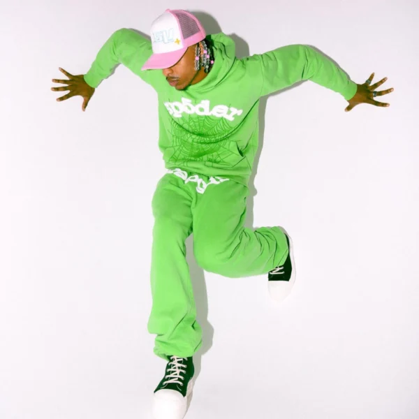 Sp5der Websuit Sweatpant Green - Image 2