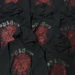 Sp5der OG Rhinestone Logo Hoodie Black - Image 2
