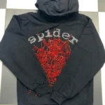 Sp5der OG Rhinestone Logo Hoodie Black - Image 3