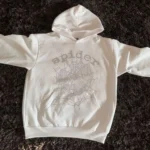 Sp5der OG Rhinestone Logo Hoodie White - Image 3