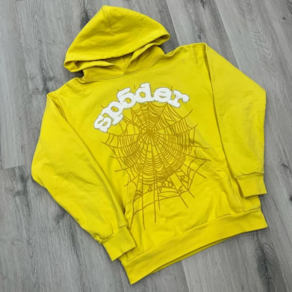 Sp5der Websuit Hoodie Yellow - Image 2