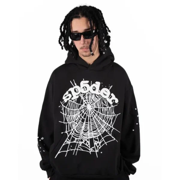 Sp5der OG Web Hoodie Black - Image 3