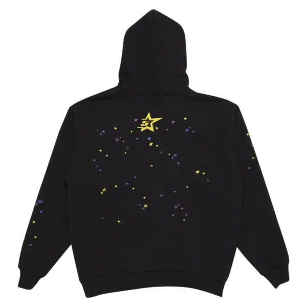 Sp5der PINK Hoodie Black V2 - Image 2