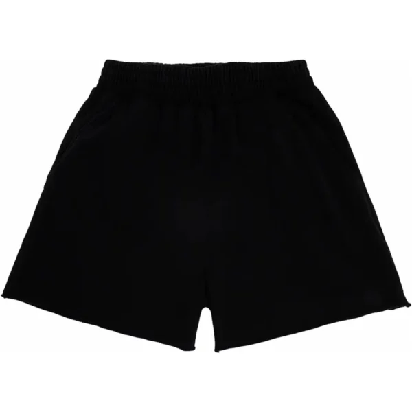 Sp5der OG Logo Embroidered Sweatshort in Black - Image 2