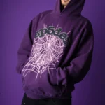 Sp5der Web Hoodie Purple - Image 3