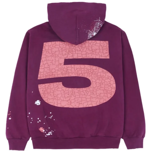 Sp5der Nocturnal Highway Hoodie Dark Purple - Image 2