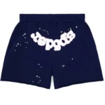 Sp5der OG Web Logo Sweat Short in Navy